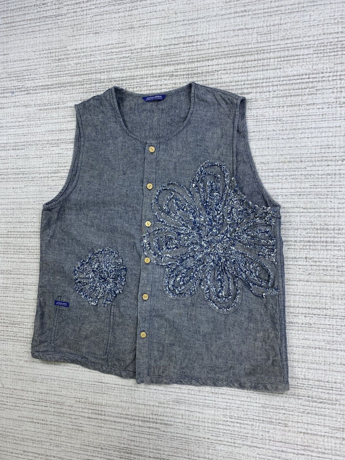Hai Sporting Gear HAI Sporting Gear Issey Miyake Indigo & Denim Vest Size US M / EU 48-50 / 2 - 4 Thumbnail