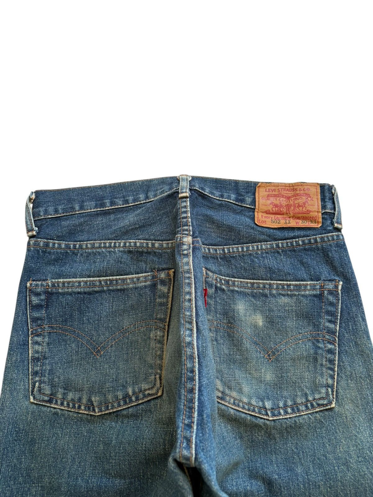 Levi's Vintage 80s Levis 502XX Big E Selvedge Distress Rip Jeans Size US 29 - 9 Thumbnail