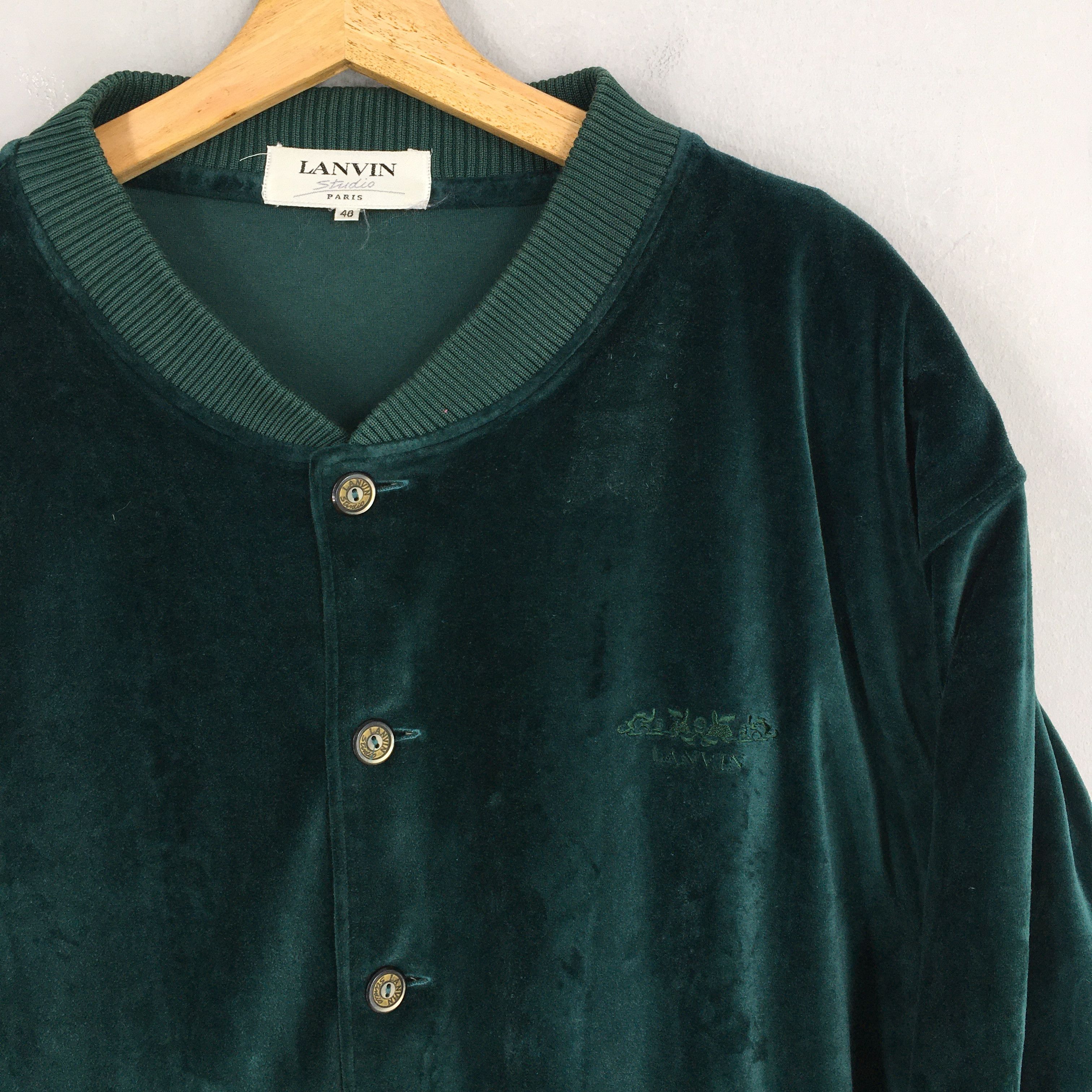 Lanvin Vintage Lanvin Studio Paris Green Velour Jacket