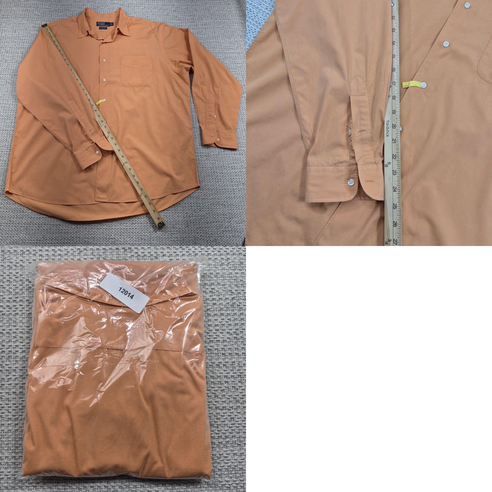 Polo Ralph Lauren VINTAGE Polo Ralph Lauren Shirt Mens XL Button Up Orange Marlowe Cotton Long Sleeve Size US XL / EU 56 / 4 - 9 Thumbnail