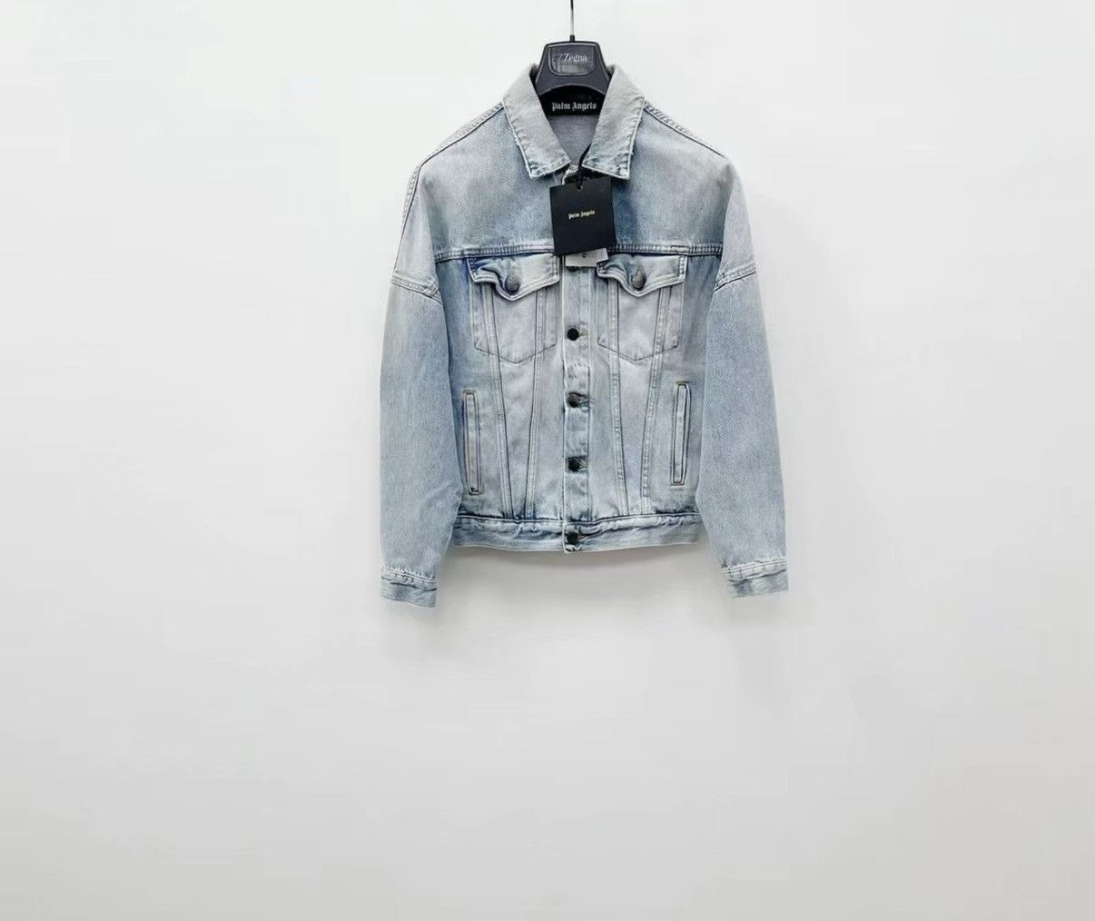 Palm Angels PALM ANGELS 100% Cotton Washed Denim Jacket J30 Size US L / EU 52-54 / 3 - 4 Thumbnail