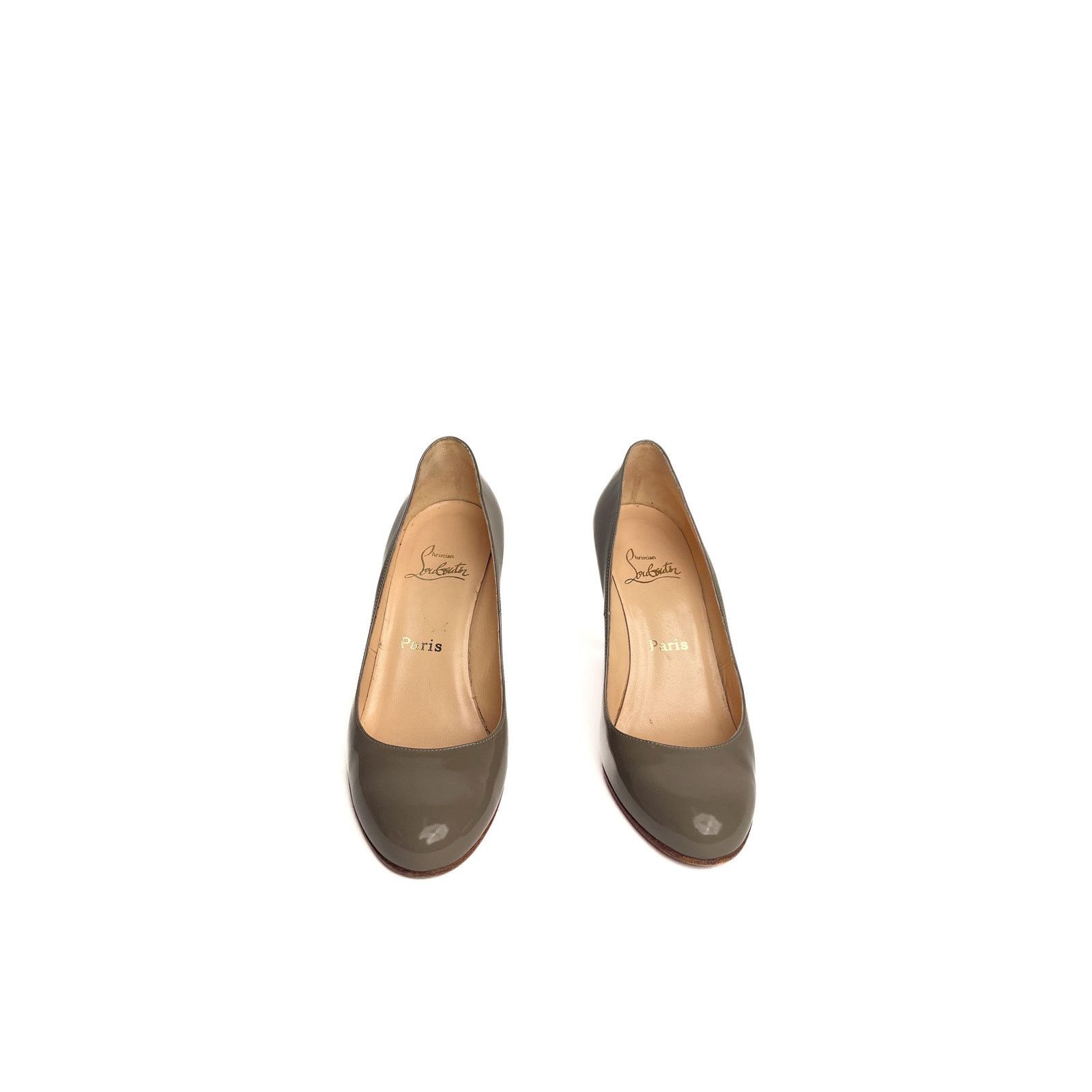 Christian Louboutin Patent Grey Pumps Size US 7 / IT 37 - 6 Thumbnail