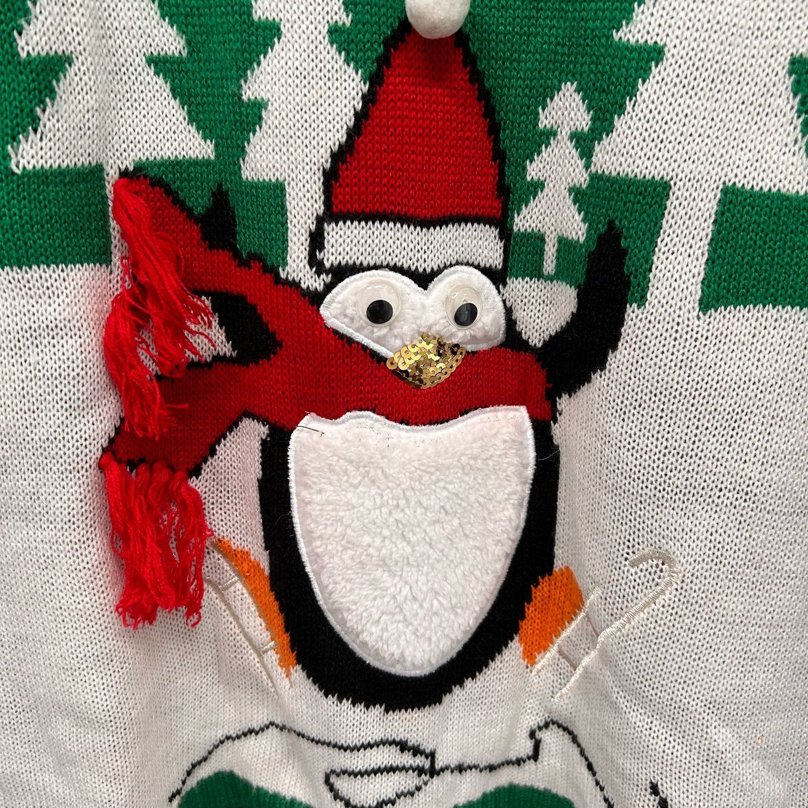 Vintage Tiara International Penguin Christmas Sweater XL Size L / US 10 / IT 46 - 4 Thumbnail