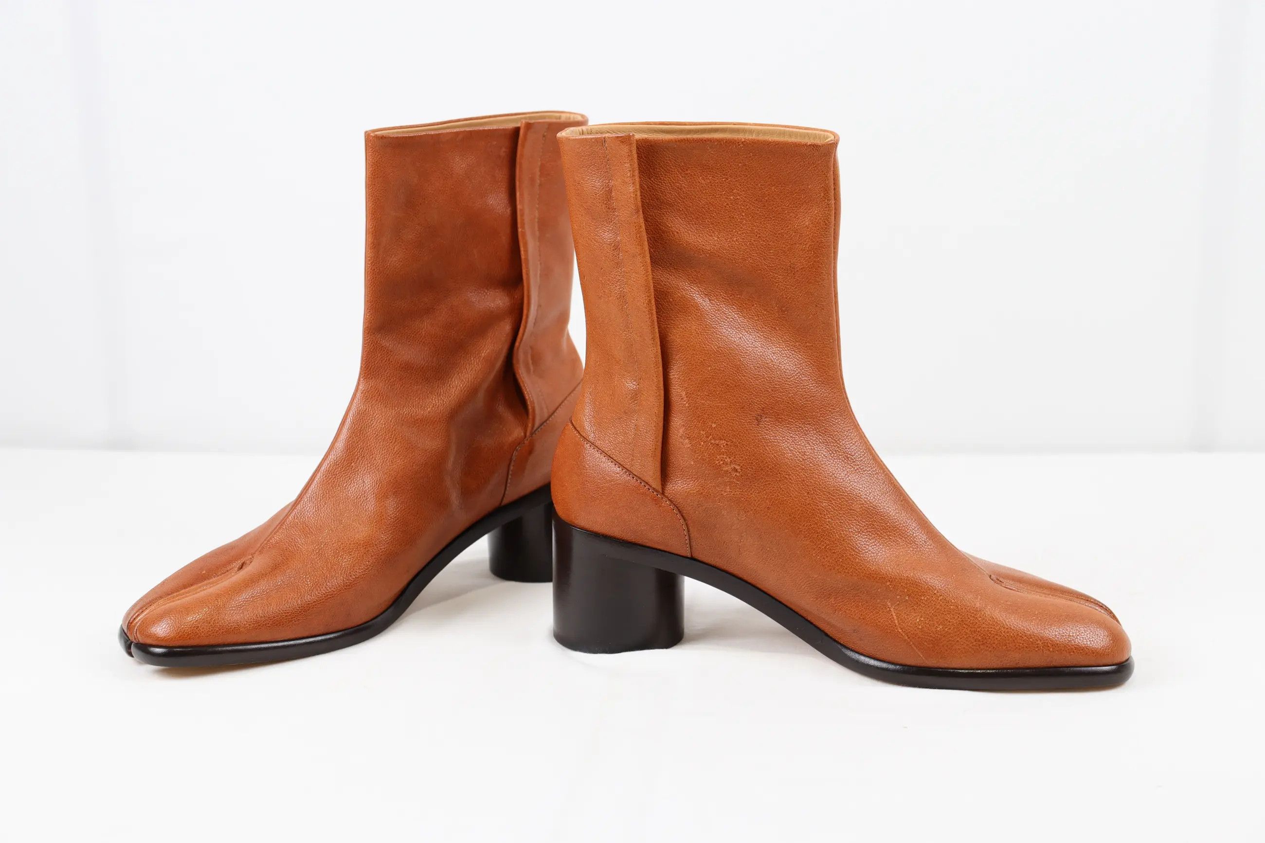 Maison Margiela o1rshd High Tabi Boots in Caramel Size US 12 / EU 45 - 10 Thumbnail