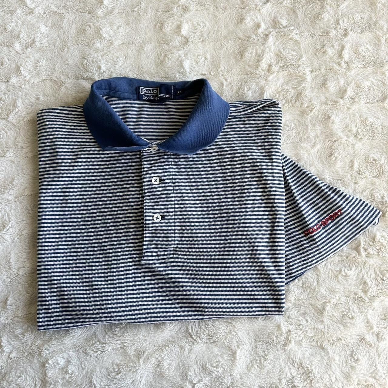 Polo Ralph Lauren Vintage Polo Ralph Lauren Shirt Mens XL Blue Cotton Striped Size US XL / EU 56 / 4 - 1 Thumbnail