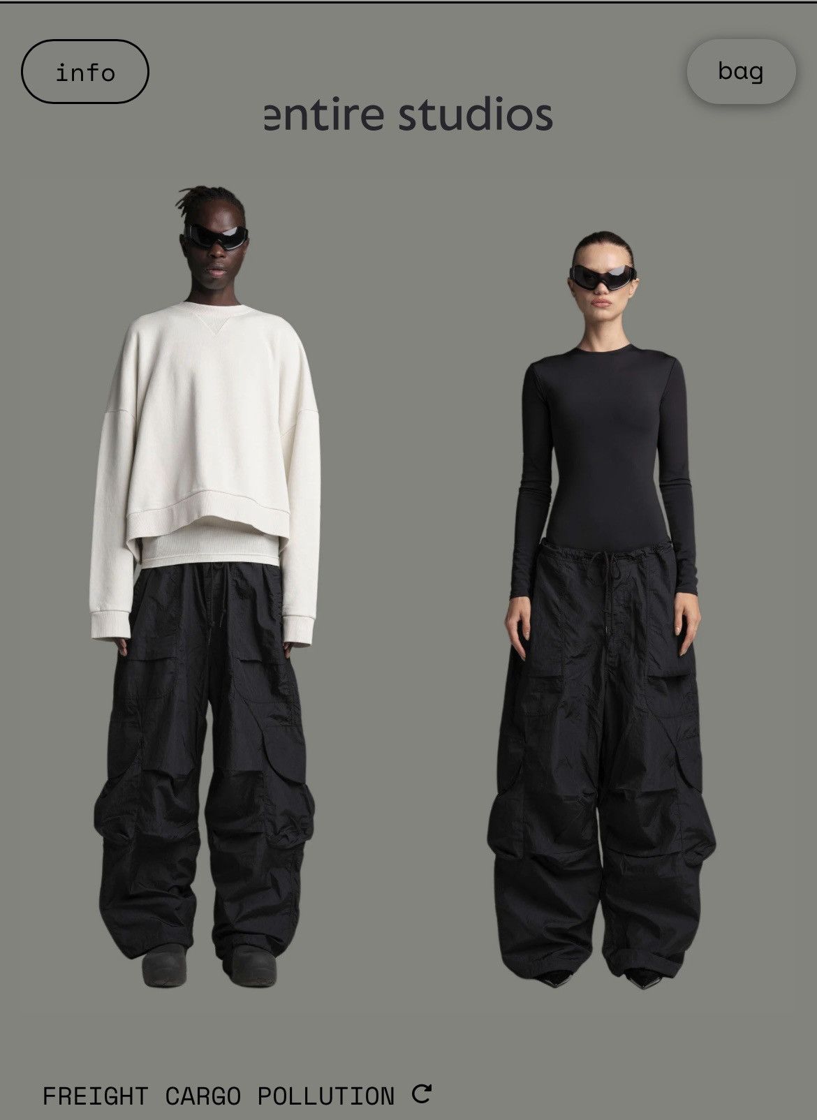 パンツ entire studios frieght cargo pollution M パンツ entire