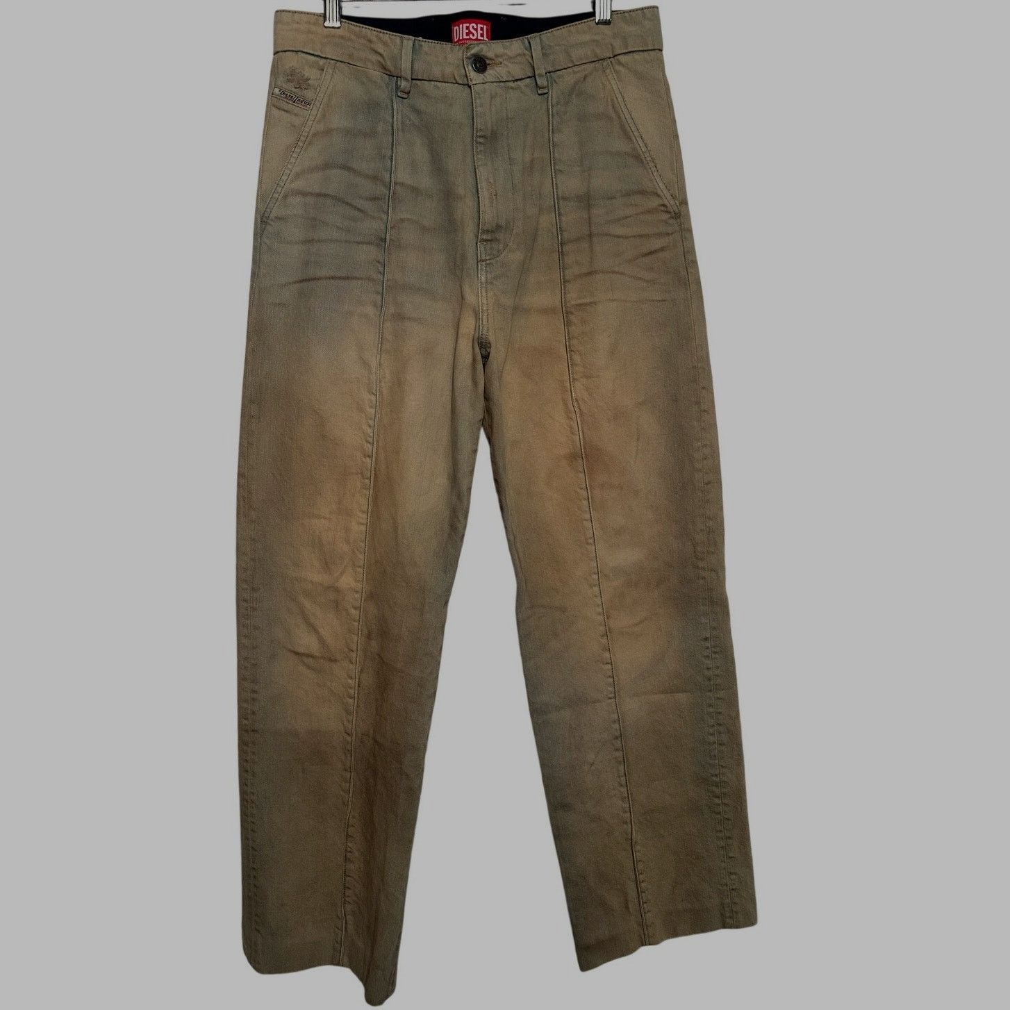 Diesel D-Chino-Work Straight Relaxed Jeans 0jgas size 29 Dusty Blue Size US 29 - 4 Thumbnail