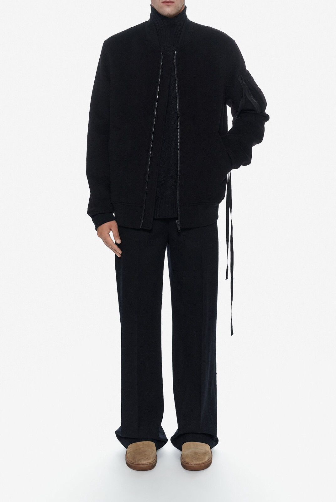 Ann Demeulemeester Last Ann Demeulemeester Dries Wool Bomber Jacket Size US L / EU 52-54 / 3 - 4 Thumbnail