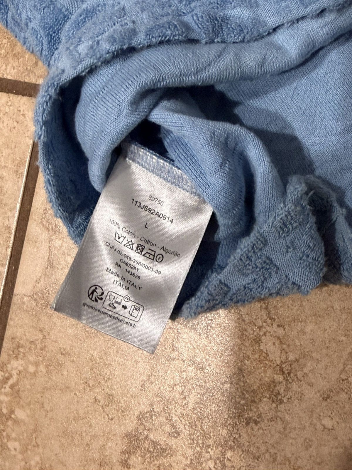 Dior Dior Blue 2021 Oblique Jacquard Towel T-Shirt Size US L / EU 52-54 / 3 - 5 Thumbnail