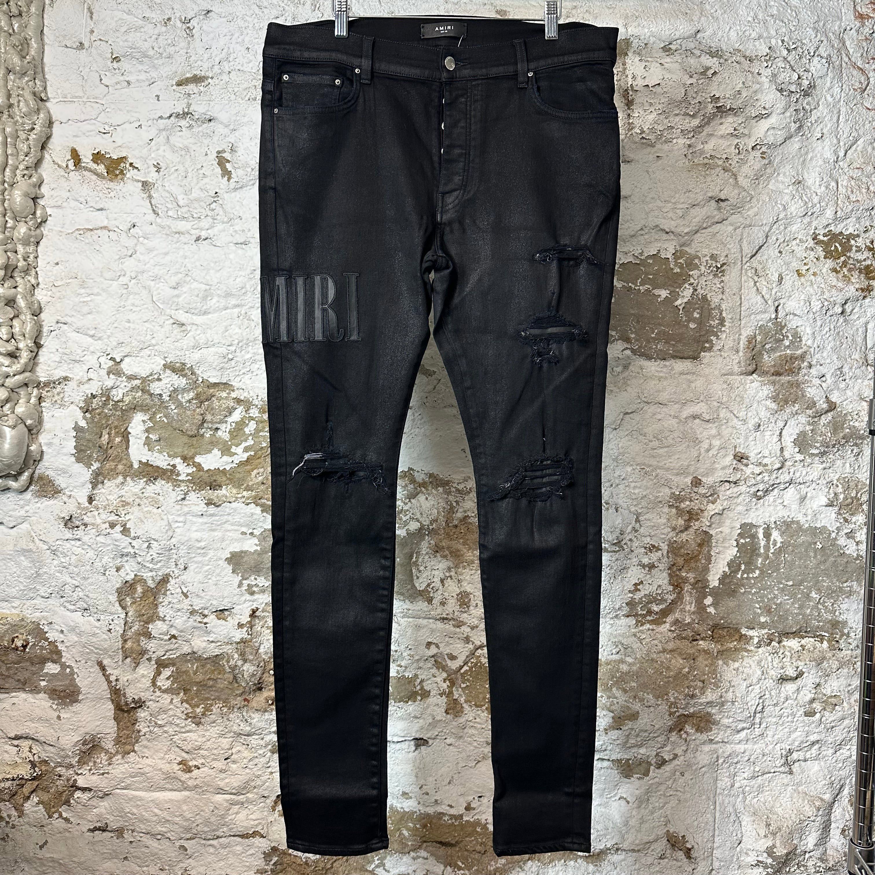 Amiri AMIRI Japanese Repair Denim Jeans Black Size 36 x 35 Slim