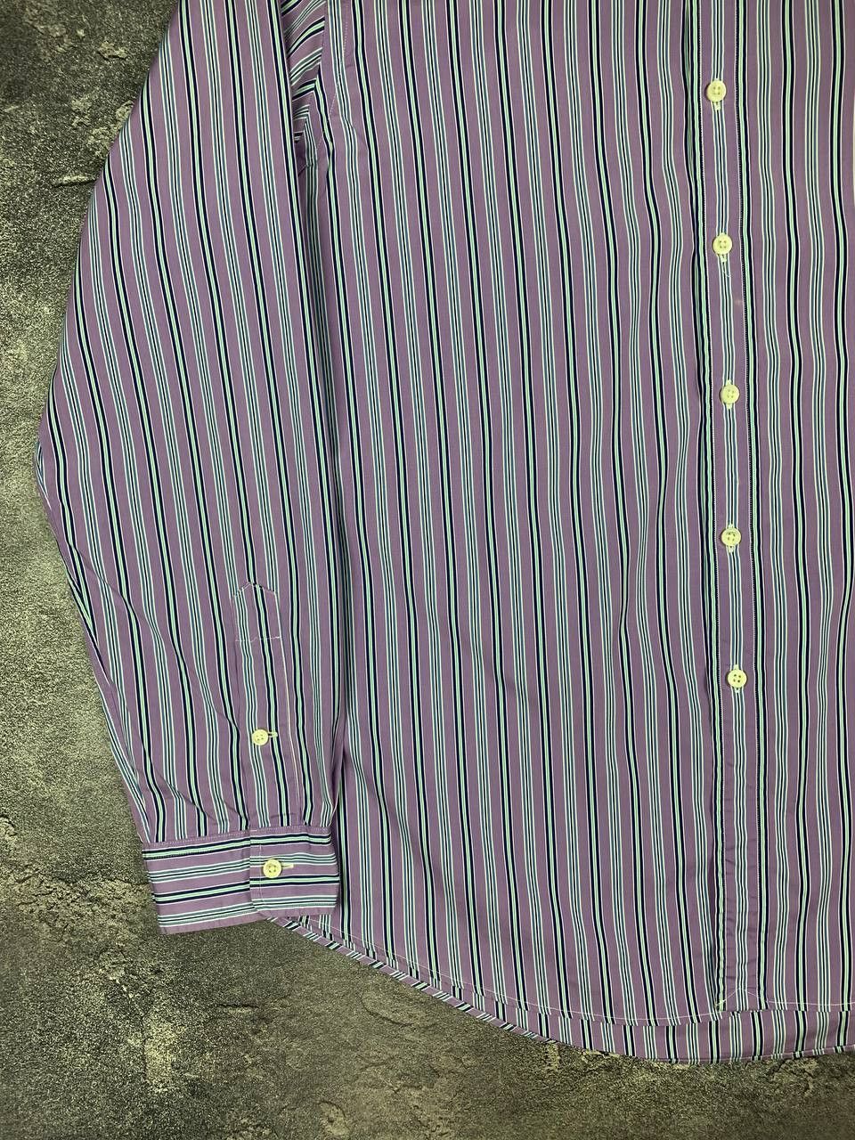 Polo Ralph Lauren Polo Ralph Lauren Men's Shirt Purple Striped Size US XL / EU 56 / 4 - 4 Thumbnail