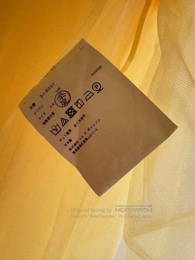 Comme des Garcons Comme Des Garcons size XS Yellow vintage lace design chiff Size 22" - 5 Thumbnail