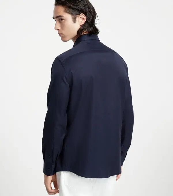 Brunello Cucinelli o1w1db10725 Shirt in Navy Blue Size US M / EU 48-50 / 2 - 3 Thumbnail