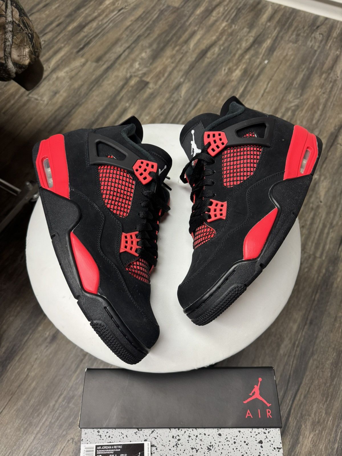Jordan Brand NIKE AIR JORDAN 4 RED THUNDER Size US 12 / EU 45 - 2 Thumbnail