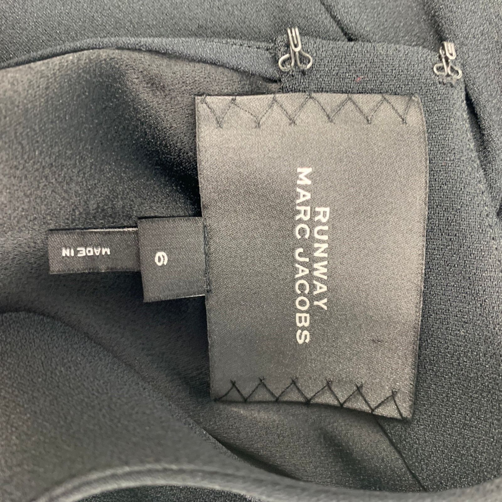 Marc Jacobs Size 6 Black Acetate / Viscose A-Line Dress Size M / US 6-8 / IT 42-44 - 6 Thumbnail