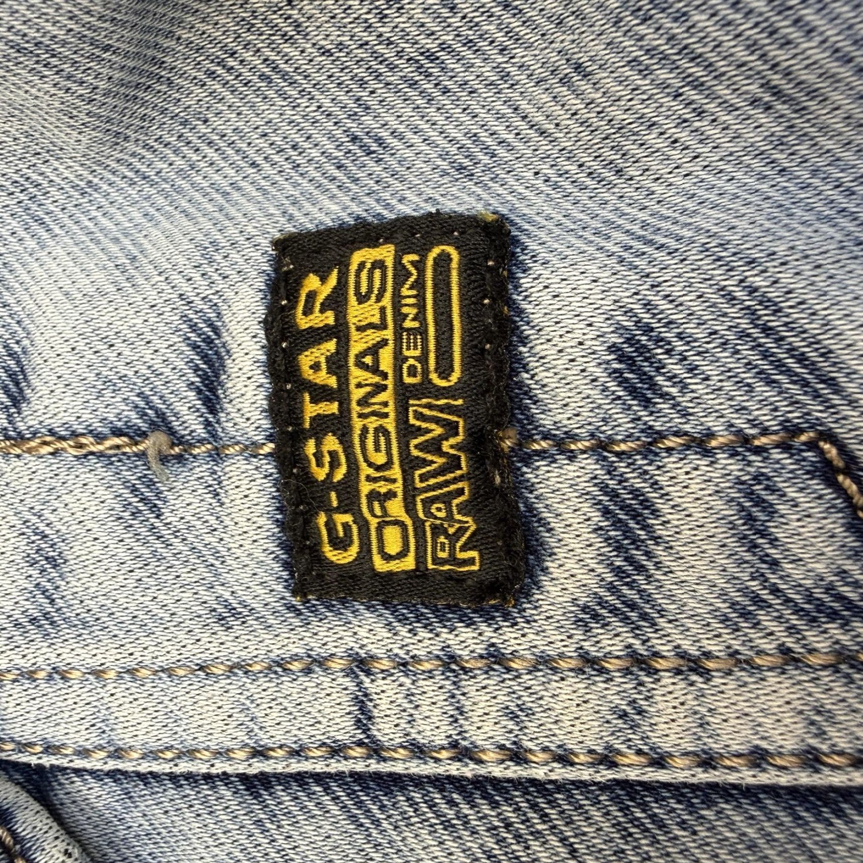 Vintage G-STAR RAW Jacket Mens M Blue Denim Trucker Sherpa Lined Bomber Jacket Winter Warm Insulated Collared Pockets Button Logo Regular Size US M / EU 48-50 / 2 - 5 Thumbnail
