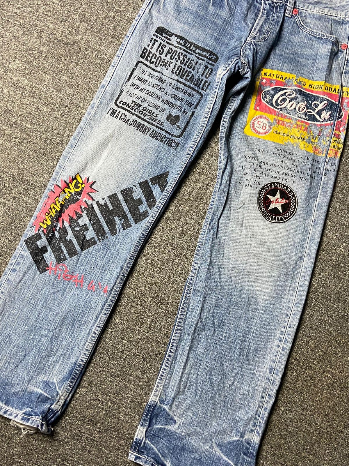 Japanese Brand Co & Lu Japanese Brand Printed Denim Jeans (153) Size US 30 / EU 46 - 6 Thumbnail