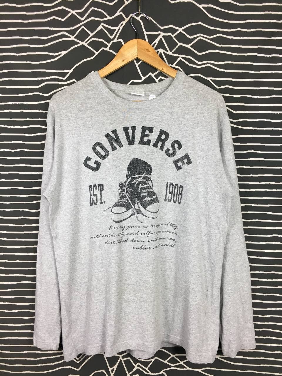 Converse × Vintage Vtg Converse All Star Graphic Longsleeve Tee Size US L / EU 52-54 / 3 - 2 Thumbnail