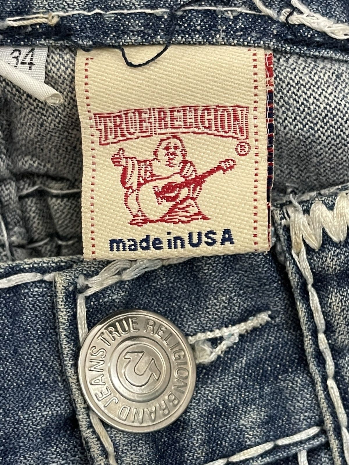 True Religion × Vintage Rare Distressed True Religion Jeans Size 34 Joey Super T Size US 34 / EU 50 - 6 Thumbnail