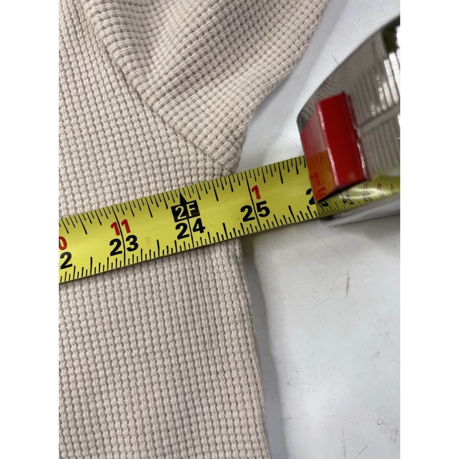 Vintage Comfrt Mens Crewneck Top Beige L Thermal Knit Waffle Cotton Blend Logo All Seasons Regular Size US L / EU 52-54 / 3 - 6 Thumbnail