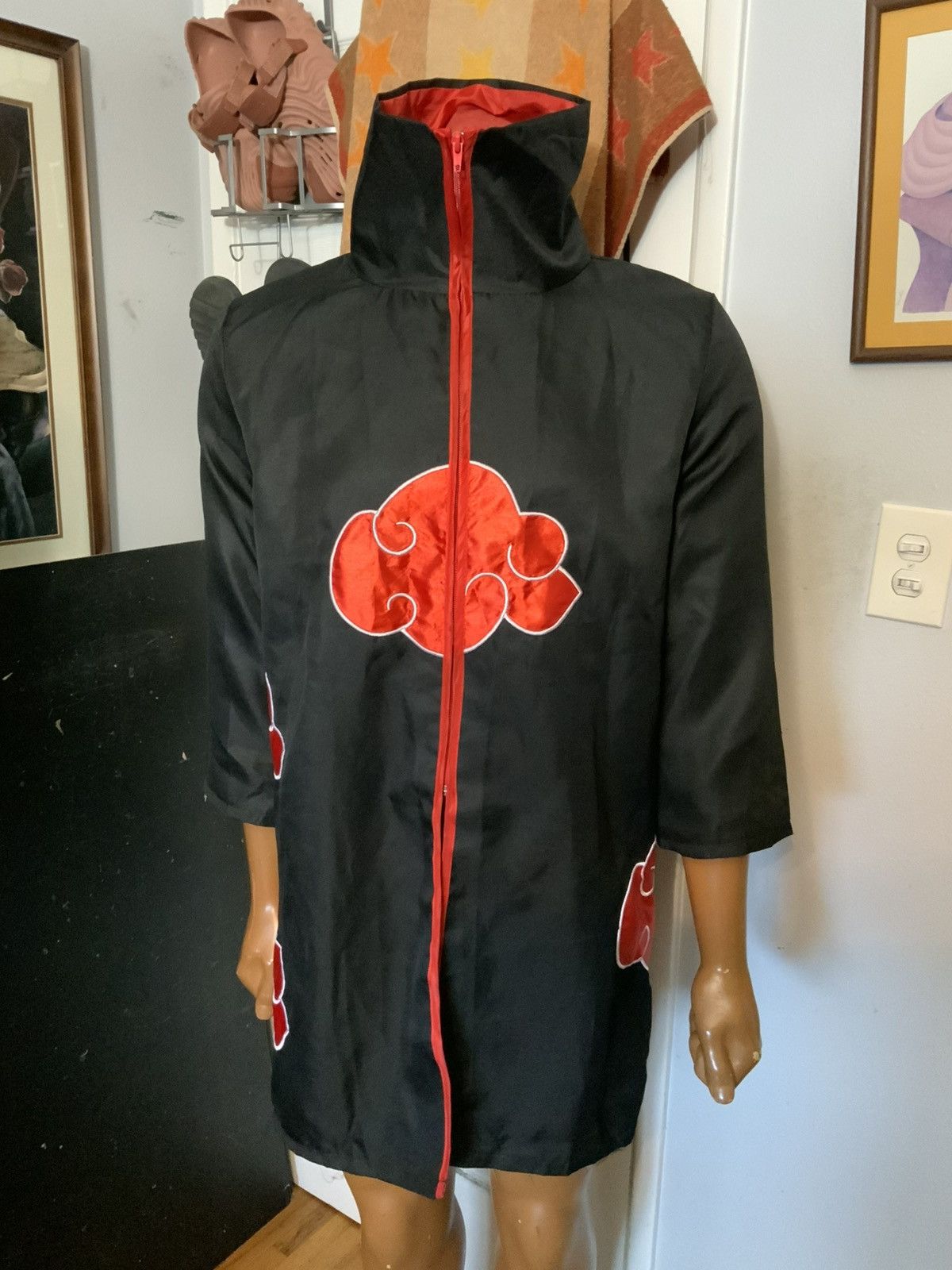 Other Naruto Akatsuki Red Cloud Anime Manga Cosplay Cloak Jacket Size US S / EU 44-46 / 1 - 7 Thumbnail