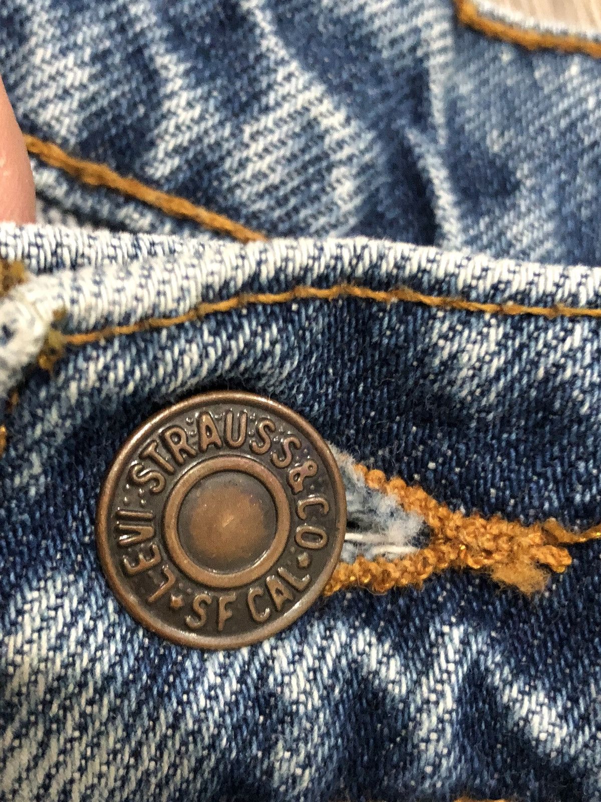 Levi's Vintage Levis 550 Jeans Mens 40x32 Blue Relaxed Orange Tab Size US 40 / EU 56 - 10 Thumbnail