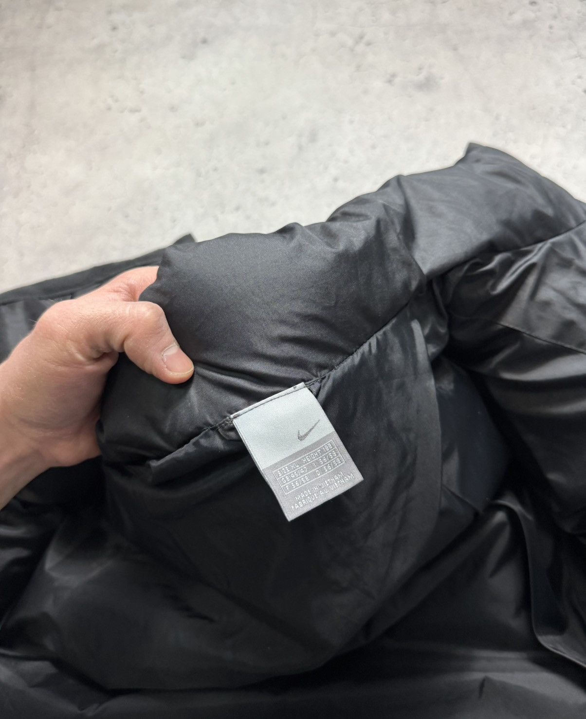 Nike Swoosh Vintage Down Puffer Jacket Y2K Drill Rare Hype