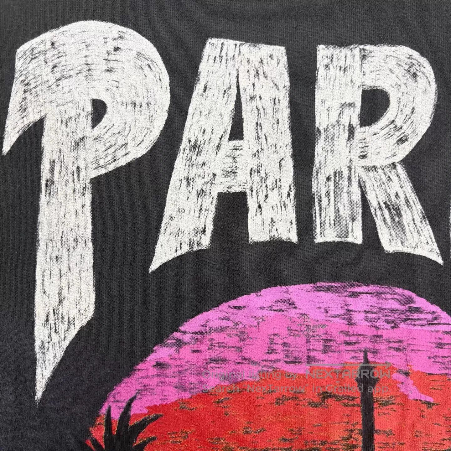 Balenciaga Black Paris Eiffel Tower Graphic Short Sleeve Shirt. Size US M / EU 48-50 / 2 - 6 Thumbnail