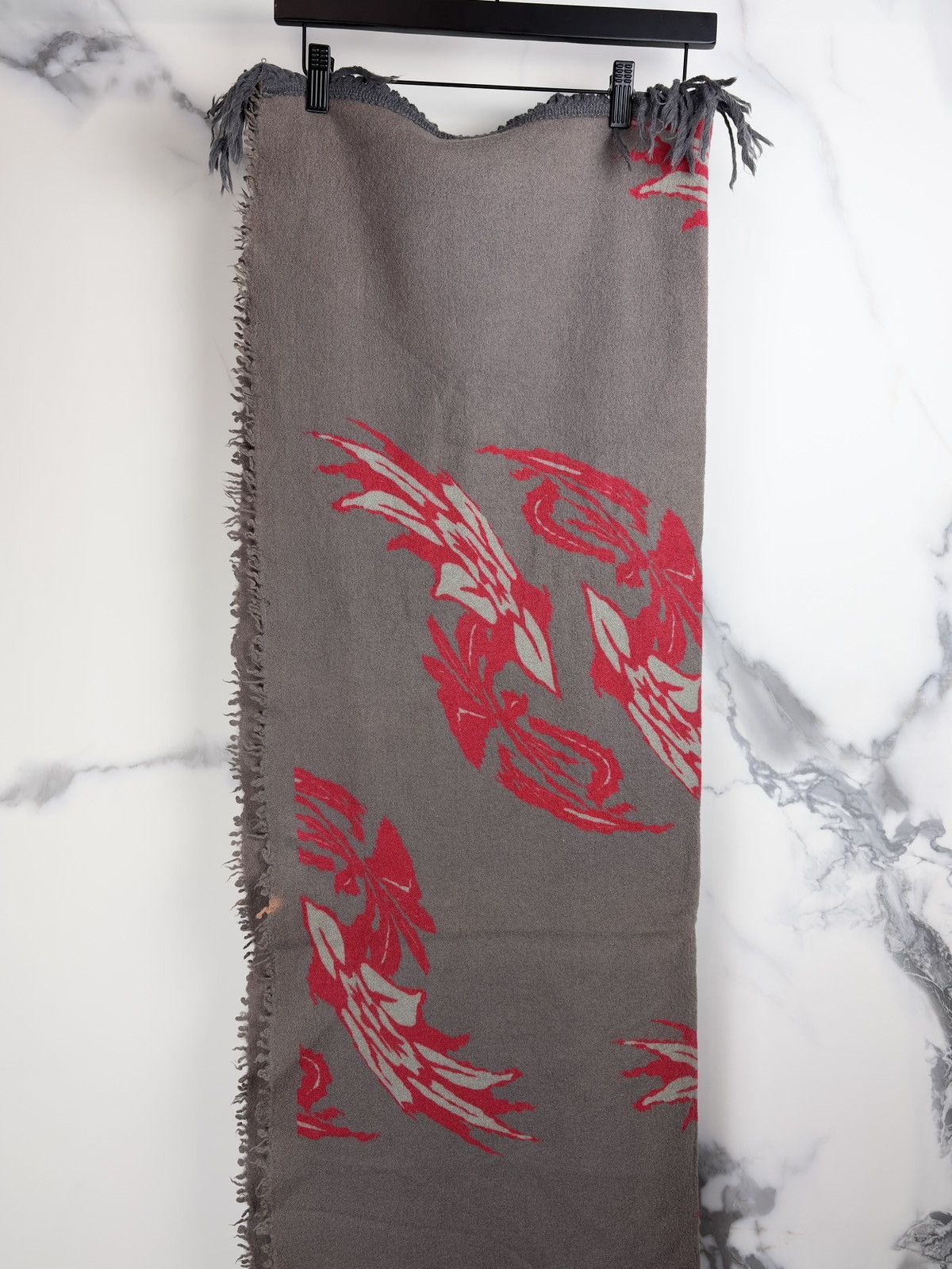 Undercover AW97 Undercover Red Leaf Tassel Scarf Stole Size ONE SIZE - 7 Thumbnail