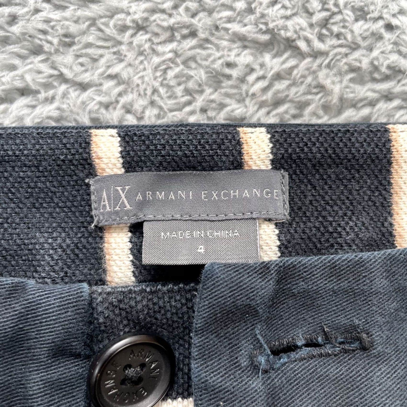 Armani Exchange Armani Exchange Pants Womens 4 Chino Slim Fit Cotton Stretch Straight Leg Black 30 In Inseam Size 24" / US 00 / IT 34 - 3 Thumbnail