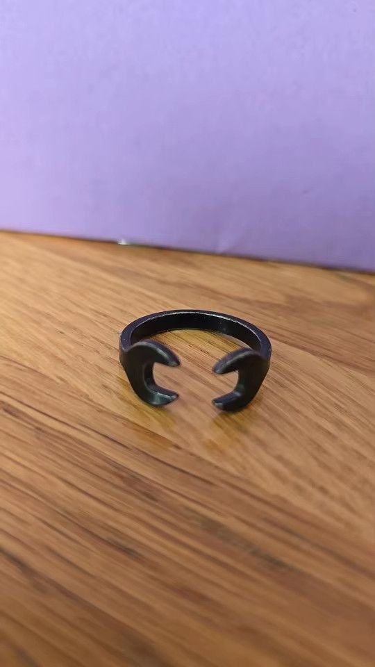 Jewelry Retro Black Wrench Ring Streetwear Jewelry Fashion Gift Size ONE SIZE - 4 Thumbnail
