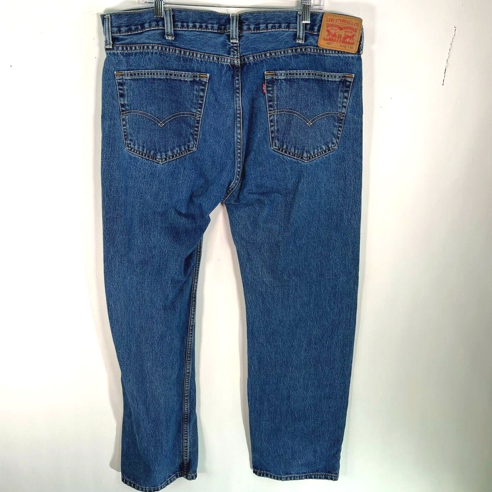 Levi's Levi's 505 Jeans Men Straight Denim Blue Mid Rise 40X32 Casual Pockets Stretch 5-Pocket Regular Size Type Regular Mens Size US 40 / EU 56 - 2 Thumbnail