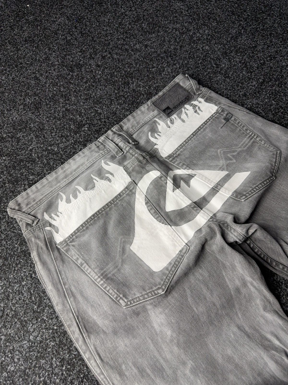 Quiksilver Crazy Vintage Quiksilver Custom Baggy Faded Denim pants Y2K Size US 36 / EU 52 - 11 Thumbnail