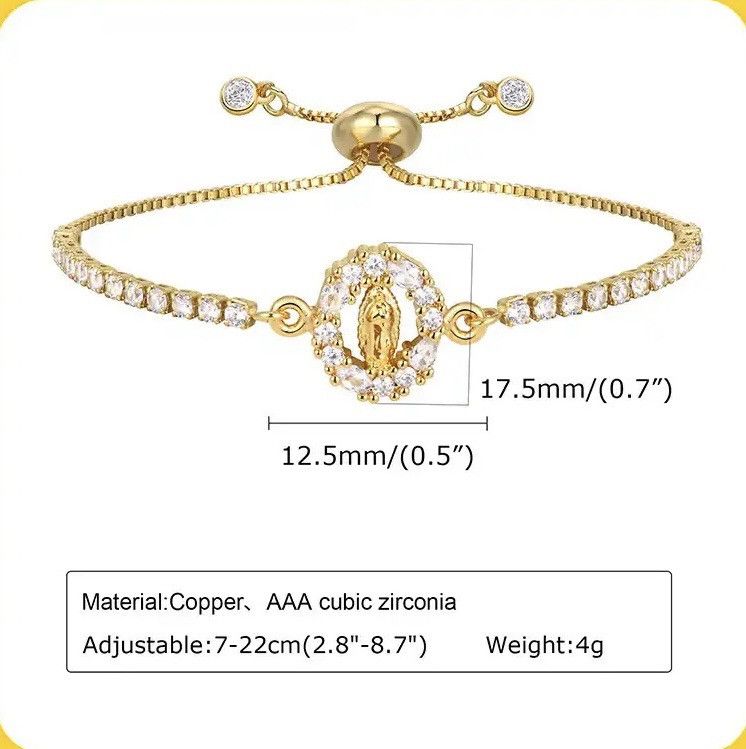 Other Luxury Bling CZ Stone Tennis Chain Bracelet Size ONE SIZE - 2 Thumbnail