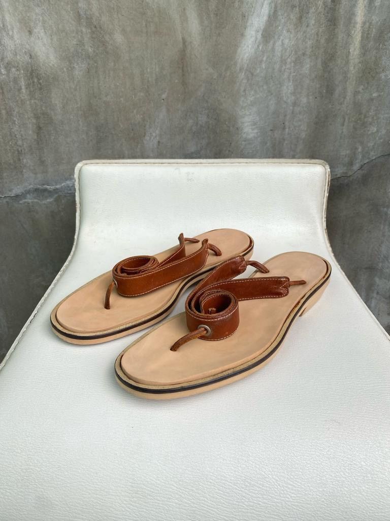 Issey Miyake Spiral Strap Low Heel Sandals Size US 7 / IT 37 - 8 Thumbnail
