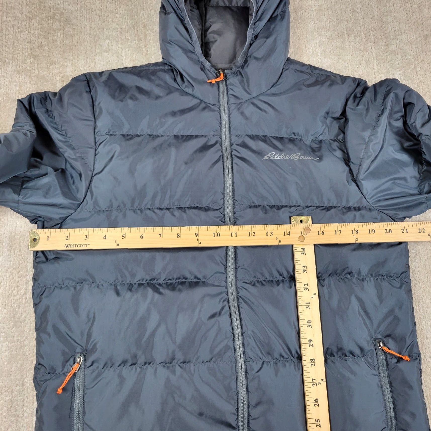Eddie Bauer Eddie Bauer Down Puffer Jacket Mens M Gray Full Zip Hooded Quilted Packable 650 Size US M / EU 48-50 / 2 - 5 Thumbnail