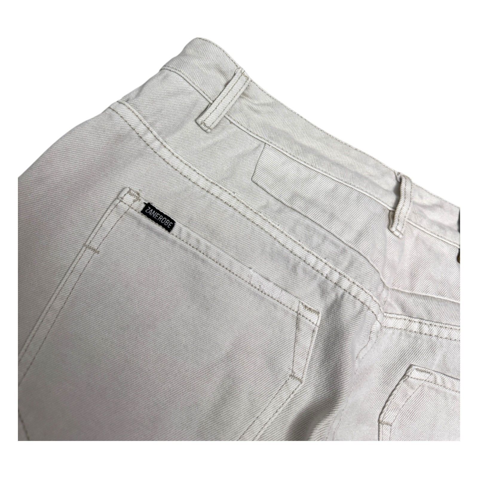 Zanerobe ZANEROBE Designer Streetwear Casual Cream Denim Jeans 34x28 Size US 34 / EU 50 - 5 Thumbnail