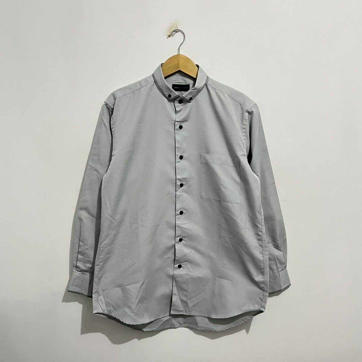 Issey Miyake × Japanese Brand × Kansai Yamamoto Kansai Yamamoto Subbtle Patterned Long Sleeve Shirt Size US L / EU 52-54 / 3 - 1 Thumbnail