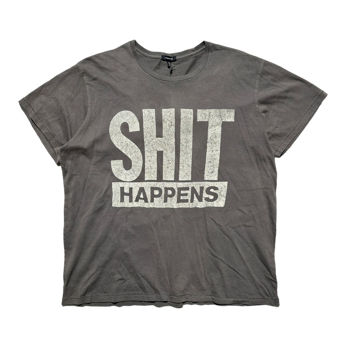 image of R13 “Shit Happens” Tee in Grey, Men's (Size XL)