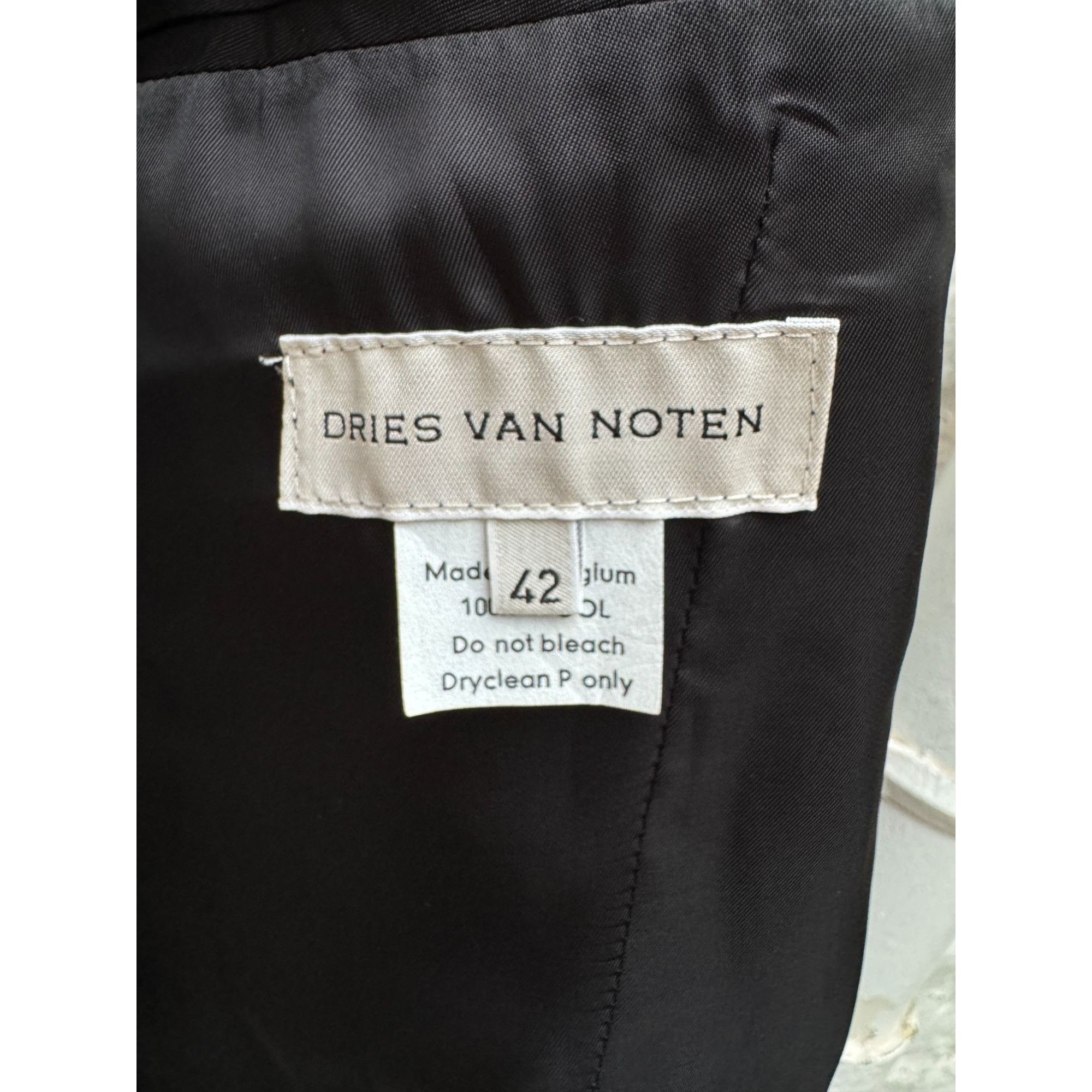 Dries Van Noten 1990s Cigarette Shoulder Black Blazer Jacket Size M / US 6-8 / IT 42-44 - 8 Thumbnail