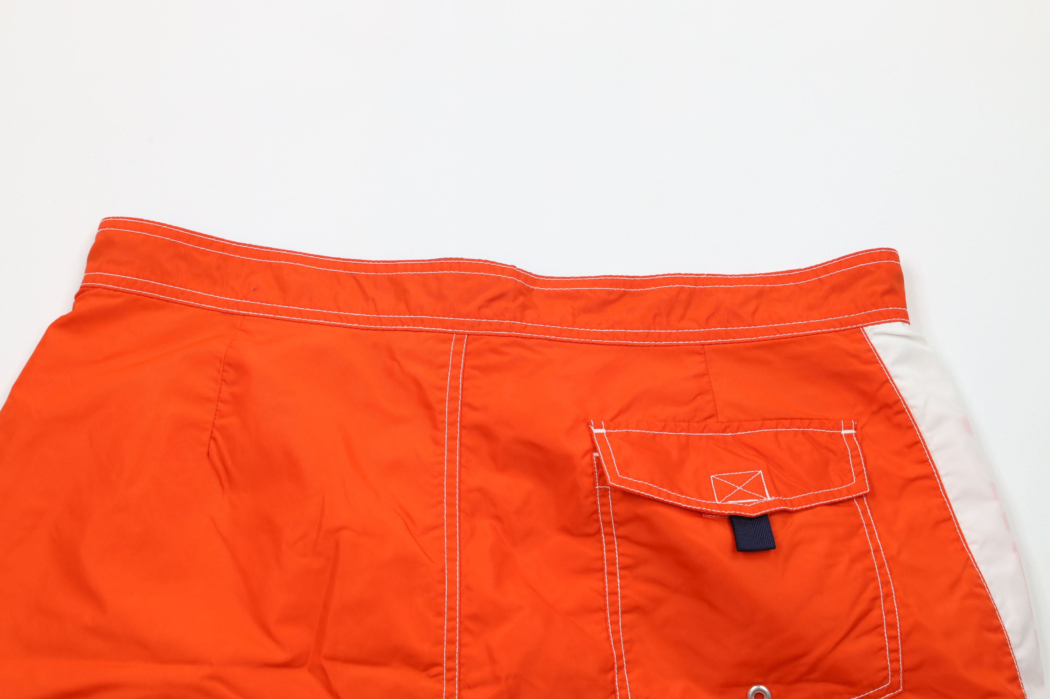 Tommy Hilfiger × Vintage Vintage 90s Tommy Hilfiger Block Lined Shorts Trunks Orange Size US 36 / EU 52 - 10 Thumbnail