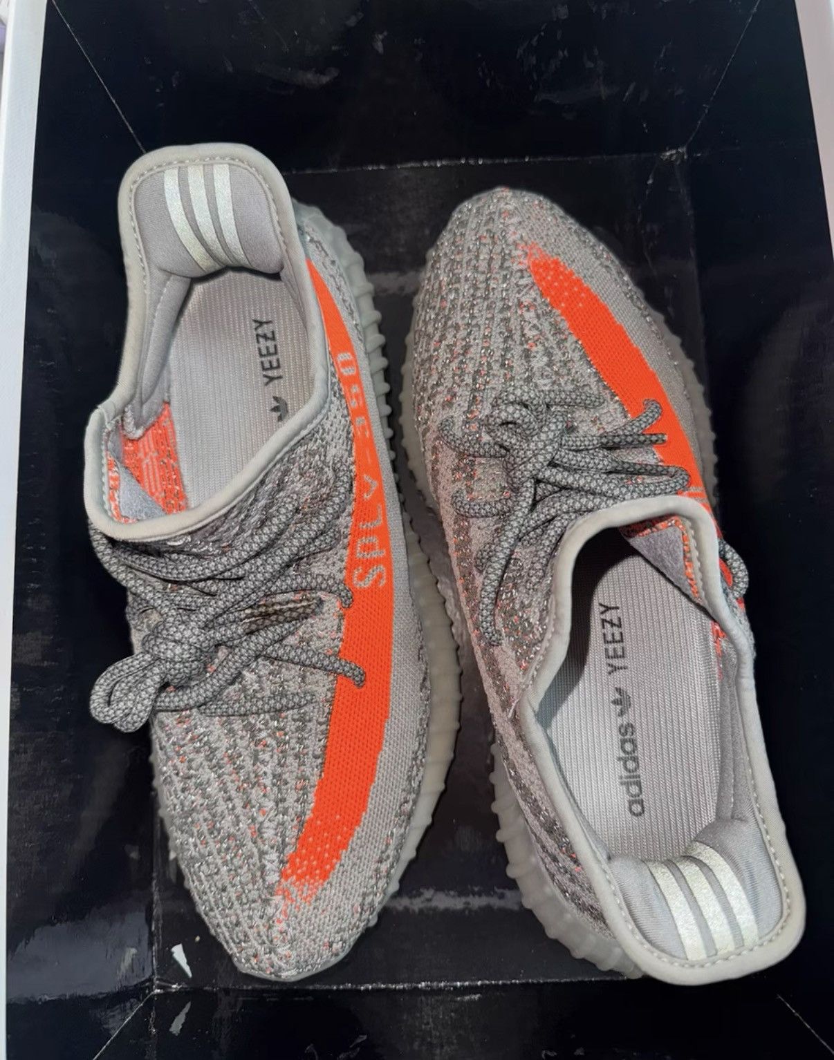 Adidas Adidas Yeezy 350 V2 Grey Orange Reflective GW1229 K37 Size US 8.5 / EU 41-42 - 7 Thumbnail
