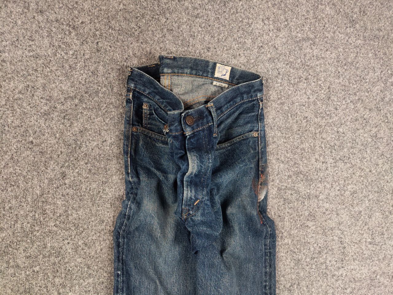 Orslow Vintage OrSlow Japan Selvedge Distressed paint Denim Jeans Size US 32 / EU 48 - 4 Thumbnail