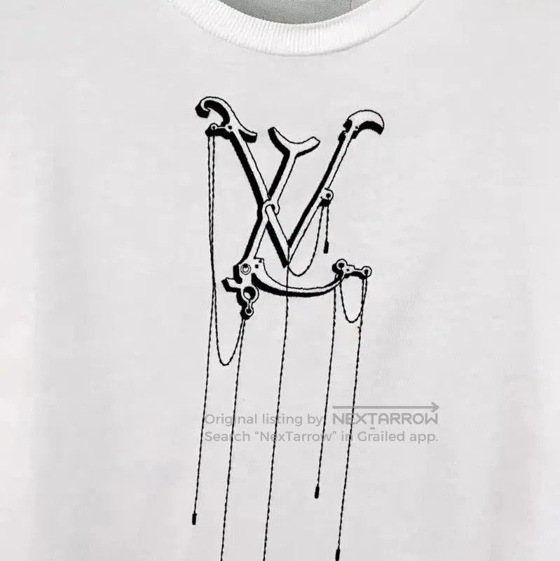Louis Vuitton Louis Vuitton White Cotton T-Shirt for Men . Size US L / EU 52-54 / 3 - 4 Thumbnail