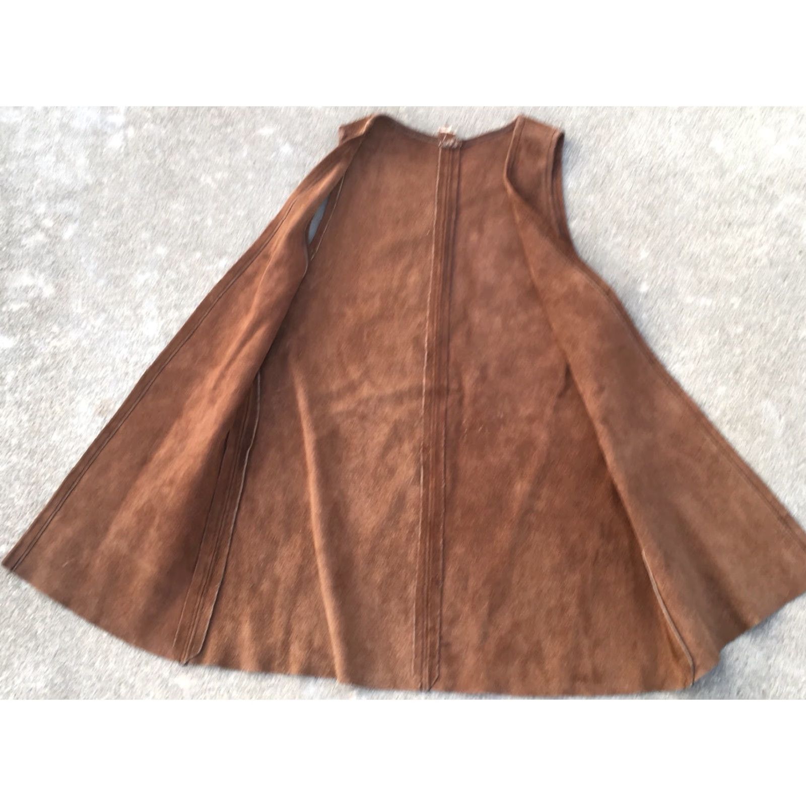 Vintage VINTAGE Georgetown Leather Washington DC Suede Vest Hippie Boho Festival S M Leather Vest Brown Suede Vest Mens Womens Boys Girls 1960s 1970s Size S / US 4 / IT 40 - 3 Thumbnail