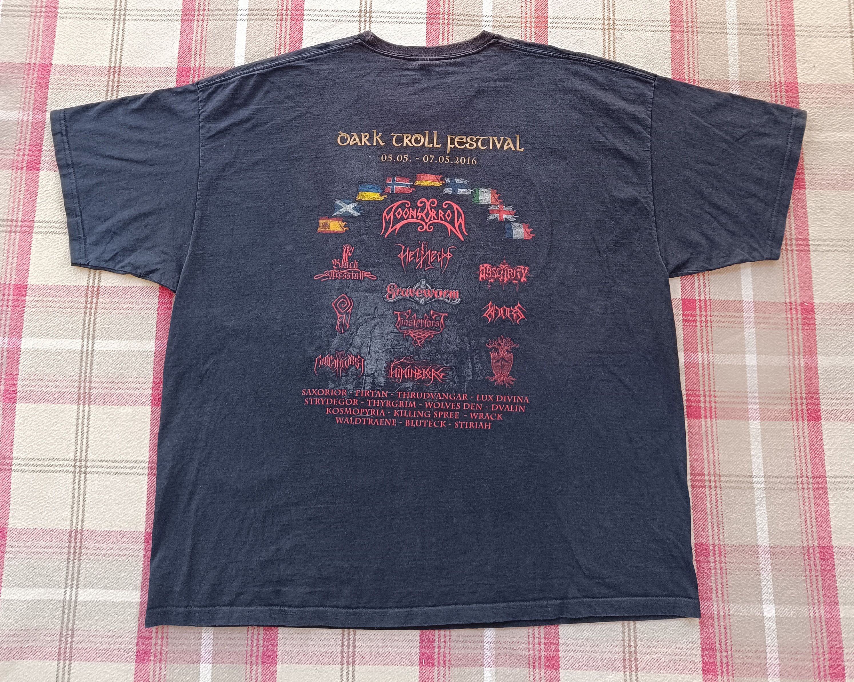 Band Tees × Vintage Vintage Dark Troll Festival 2016 Shirt Size XXXL Hard Rock Size US XXL / EU 58 / 5 - 7 Thumbnail