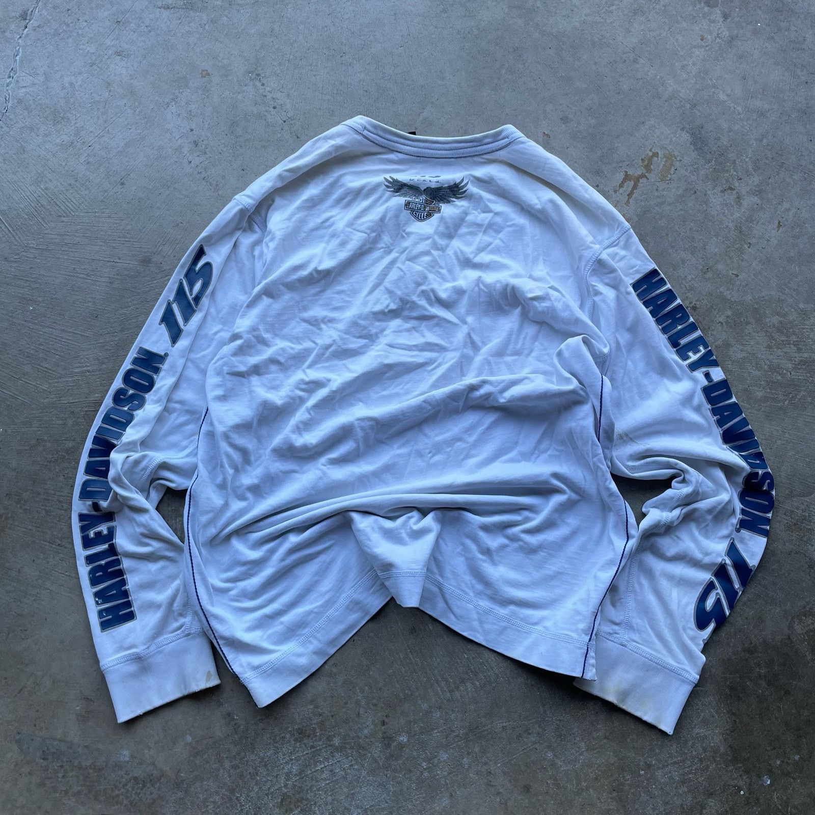 Vintage VINTAGE HARLEY DAVIDSON LONGSLEEVE WHITE SHIRT XL SLEEVE Size US XL / EU 56 / 4 - 2 Thumbnail