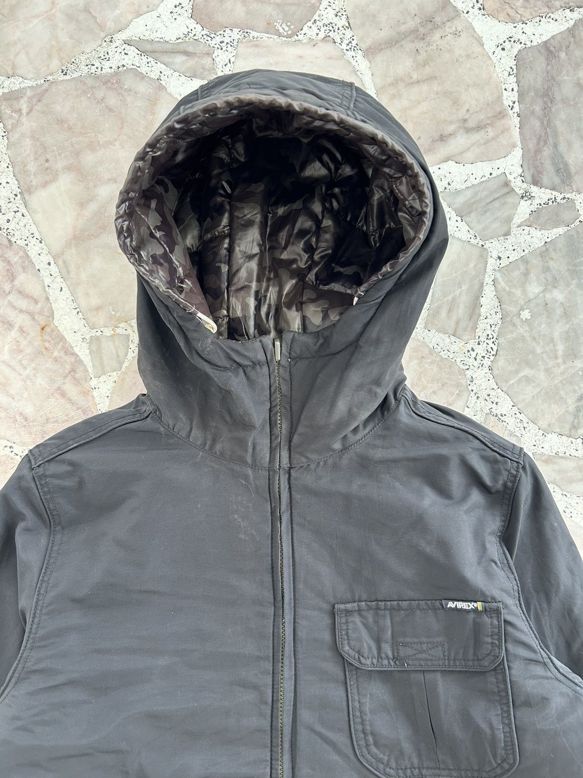 Avirex Avirex Reversible Puffer Jacket Camo Black Size US L / EU 52-54 / 3 - 7 Thumbnail