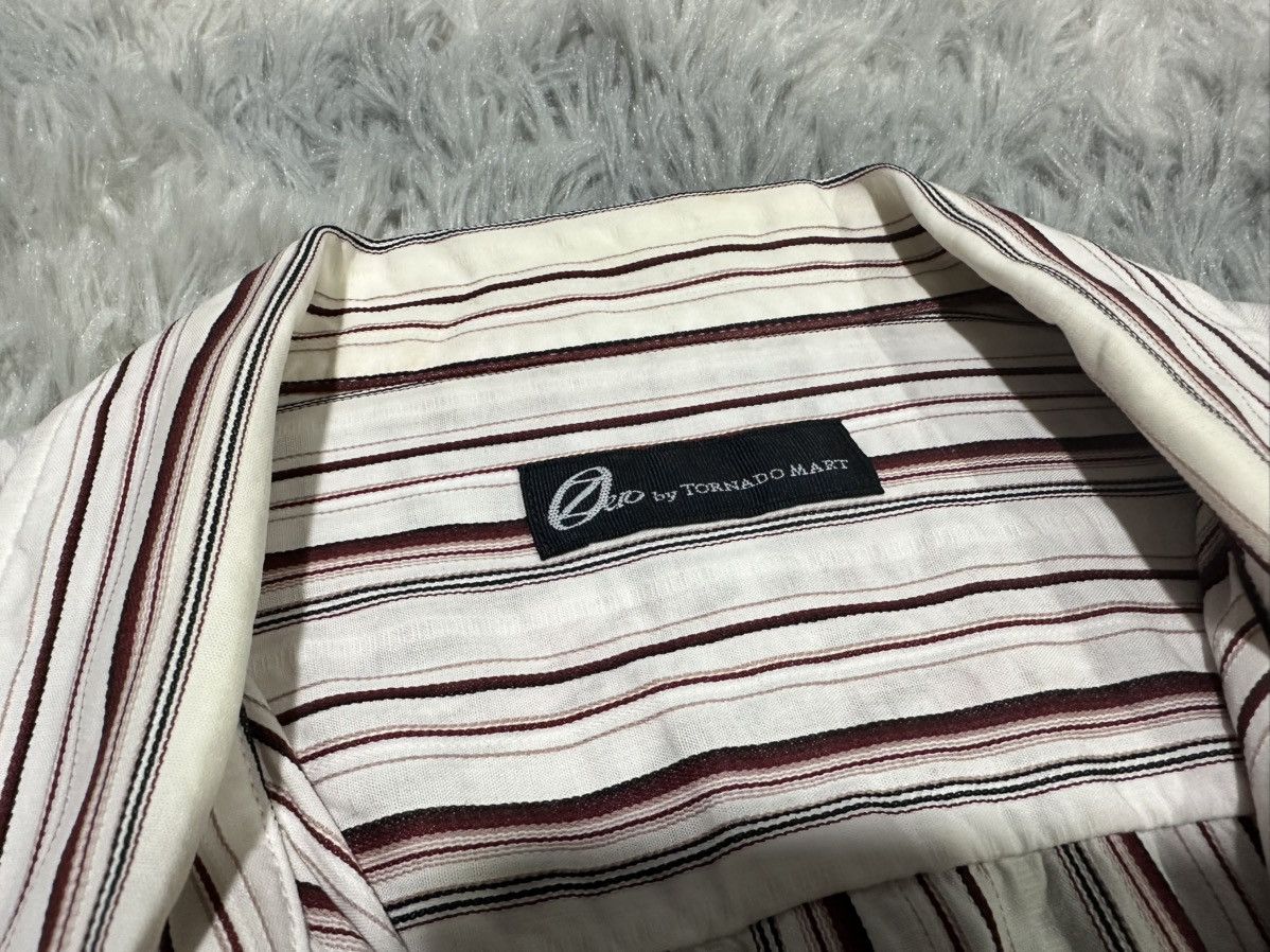 Tornado Mart 🔥Y2K Zero By Tornado Mart Shirt Reverse Striped Asym Patch Size US M / EU 48-50 / 2 - 7 Thumbnail