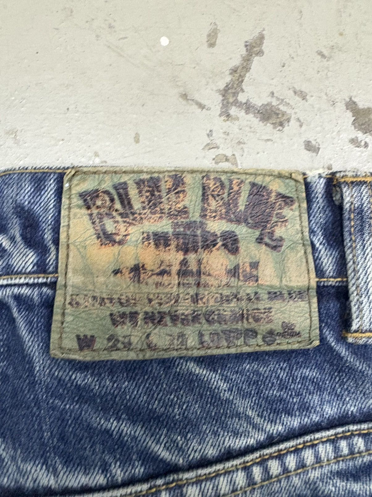 Tornado Mart Vintage Bell Bottom Blue Blue Japan Mud Wash Boro Rusty Size US 31 - 9 Thumbnail